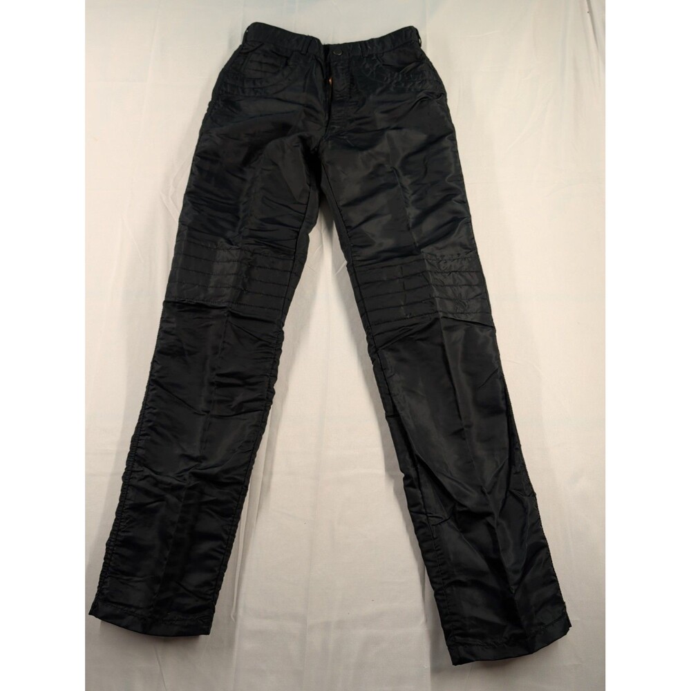 Vintage Orange County Black Nylon Windpants Track Pants Waist Mens 30x 32